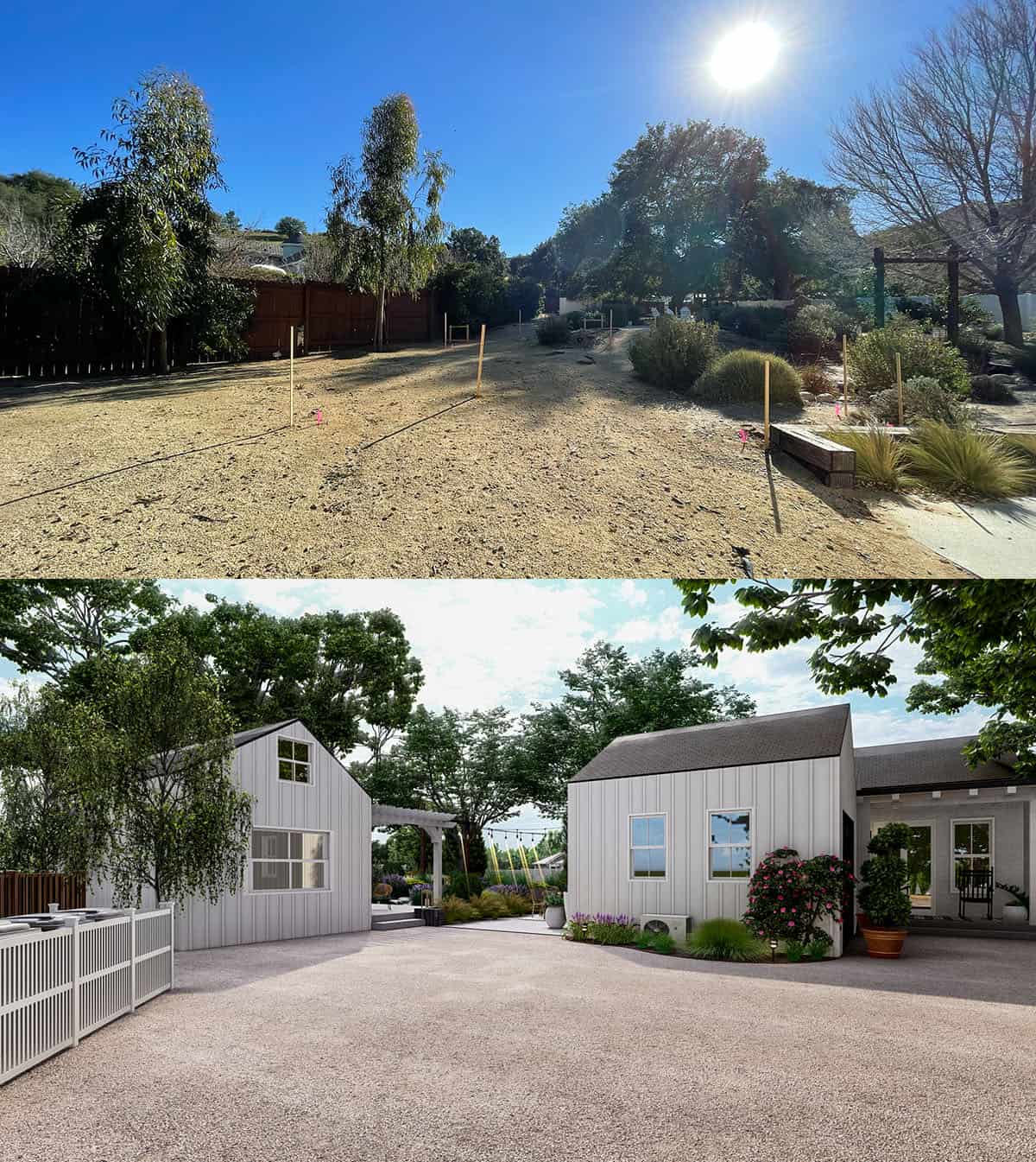 before and after yard photos