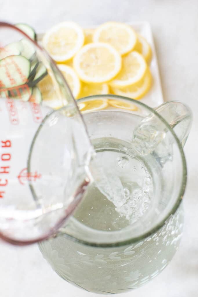 How To Make Cucumber Lemon Water Sugar And Charm   Cucumber Water 683x1024 