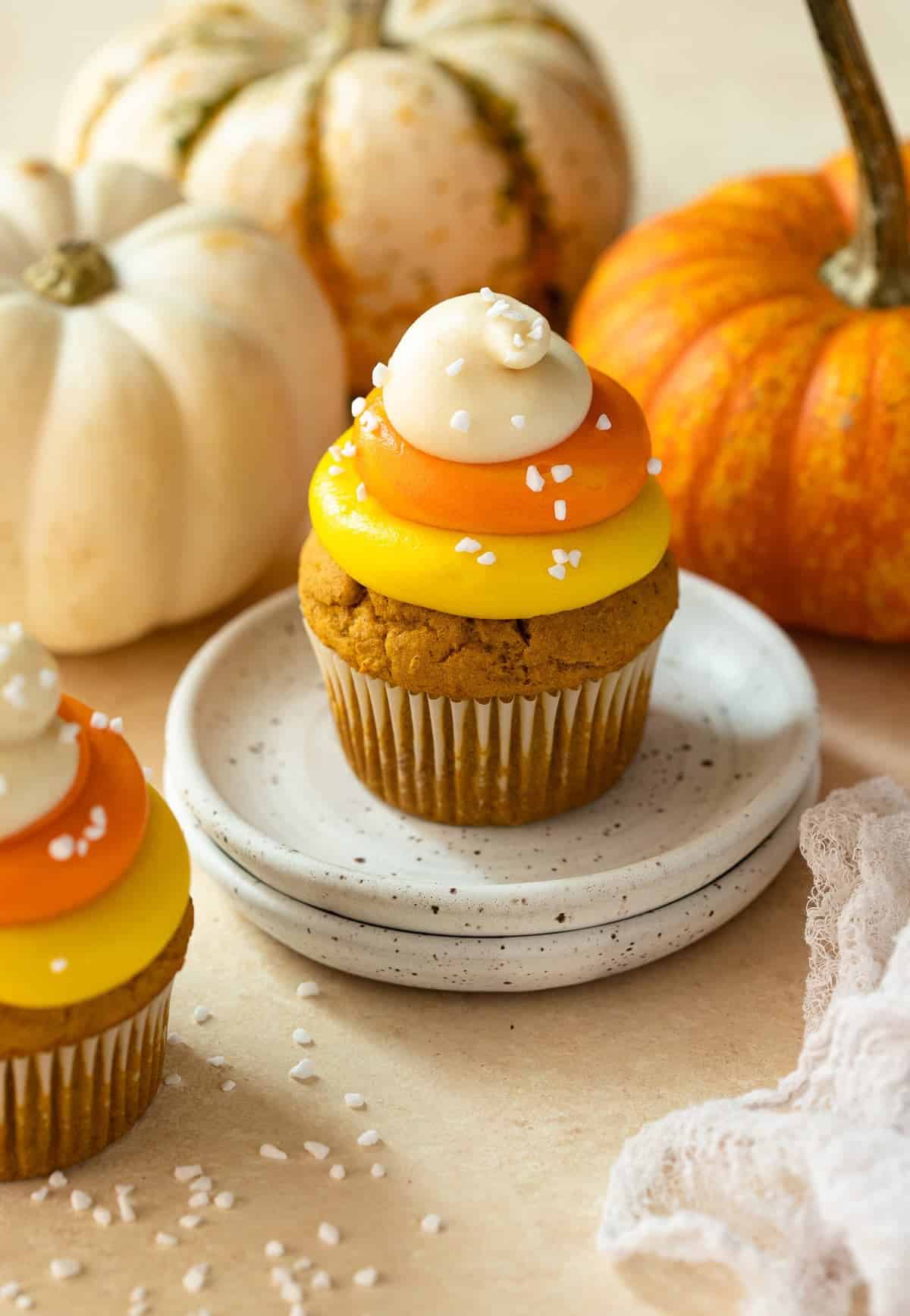 candy corn cupcakes