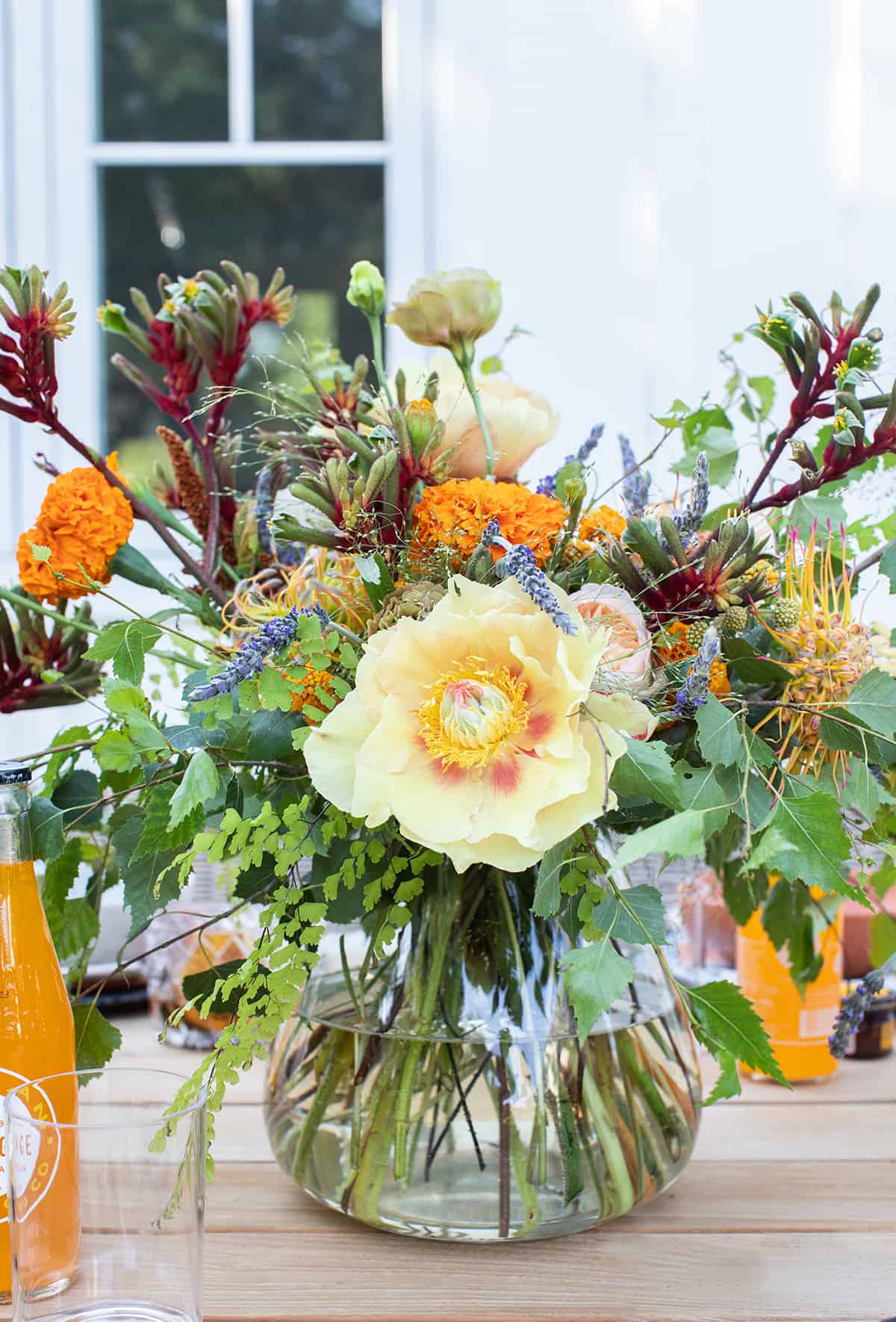 vase filled with flowers