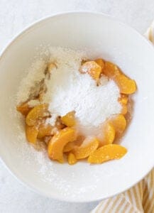 making a canned peach pie filling