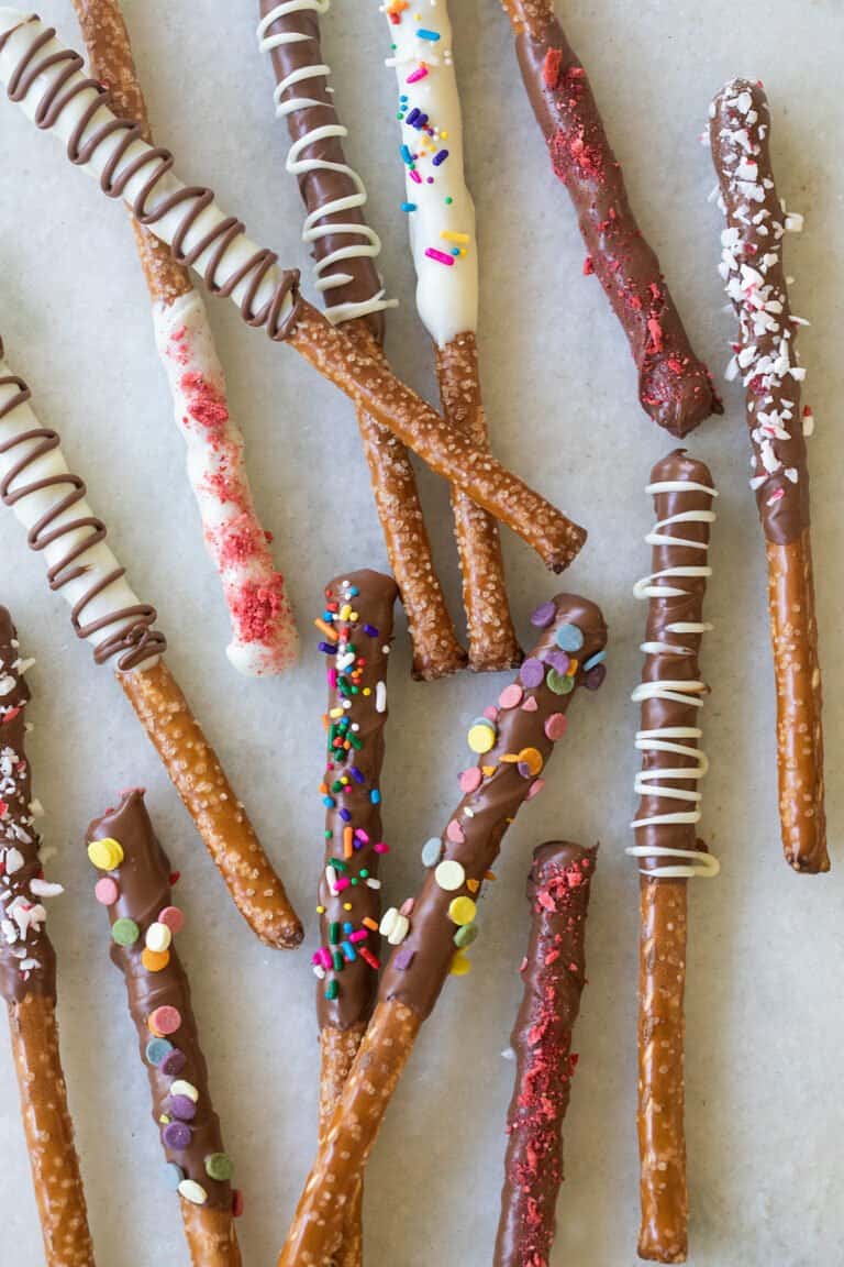 Chocolate Covered Pretzel Rods Sugar and Charm