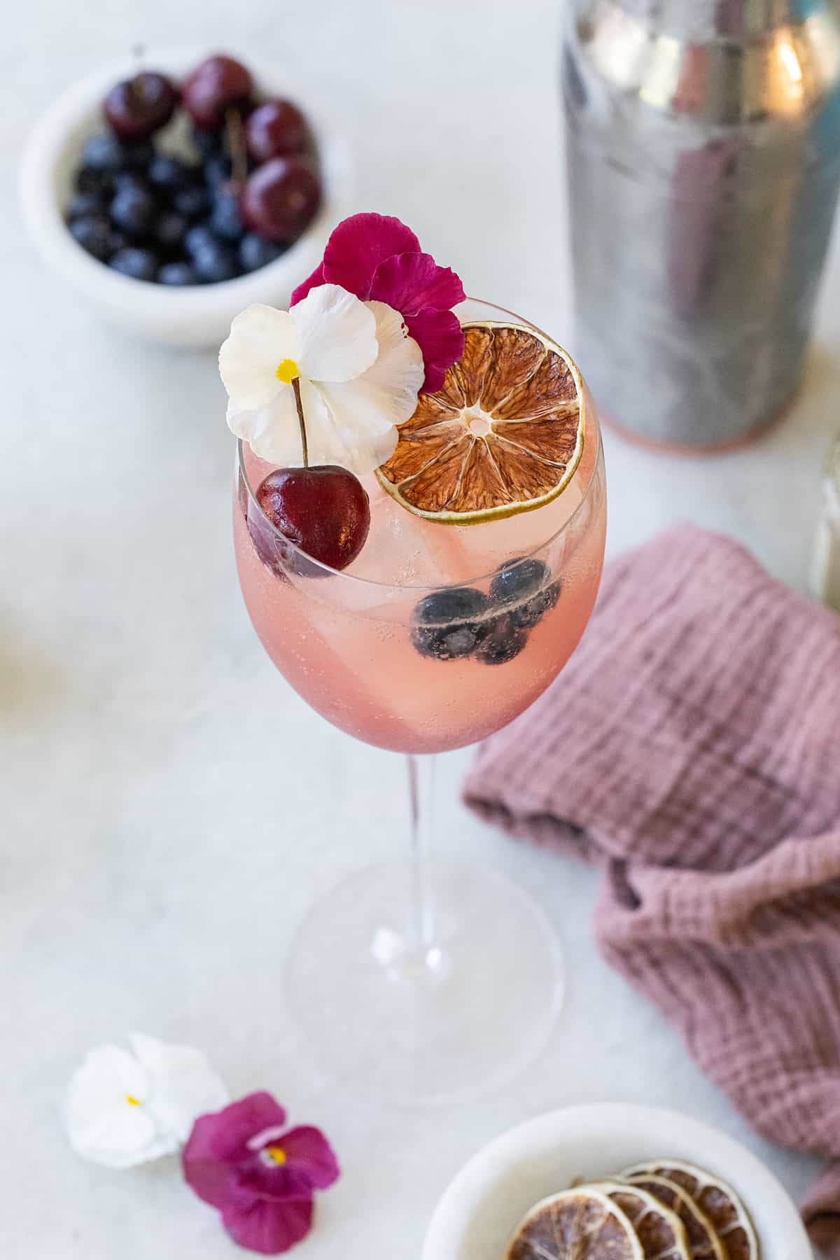 spritz recipe with pretty garnishes