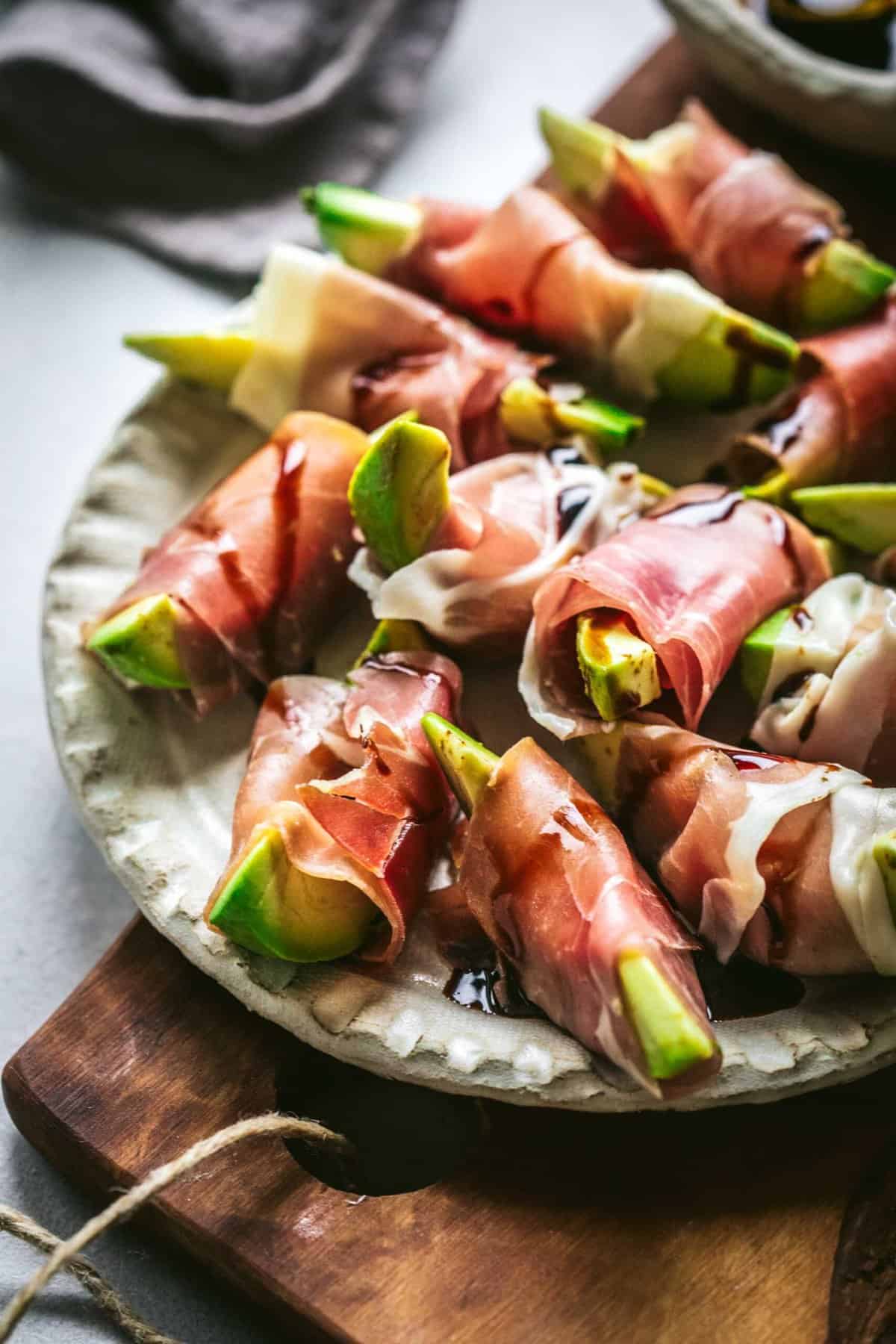 Prosciutto Wrapped Avocado Appetizers