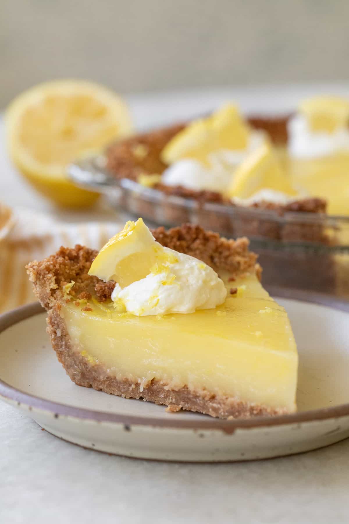 a slice of the best real lemon pie 