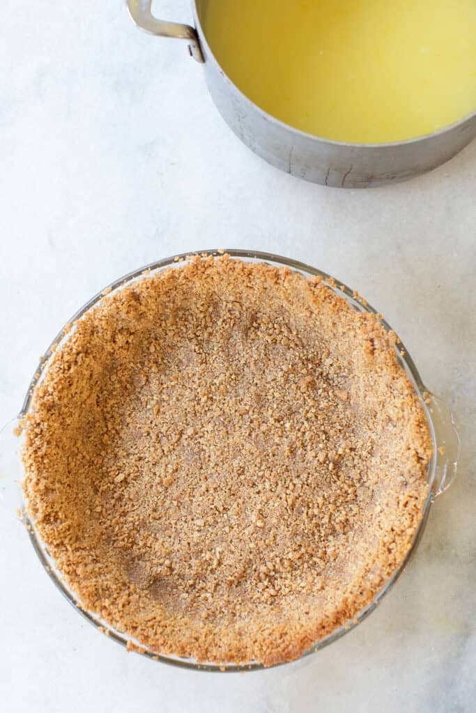 Graham cracker crust.