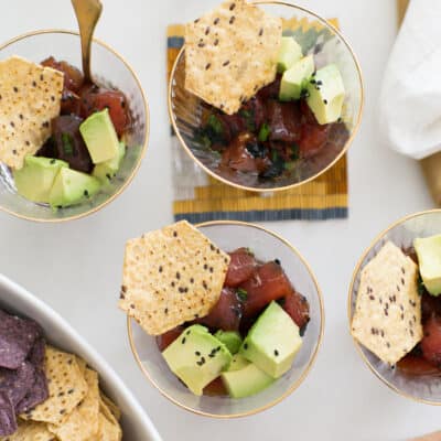 mini poke bowl party appetizers