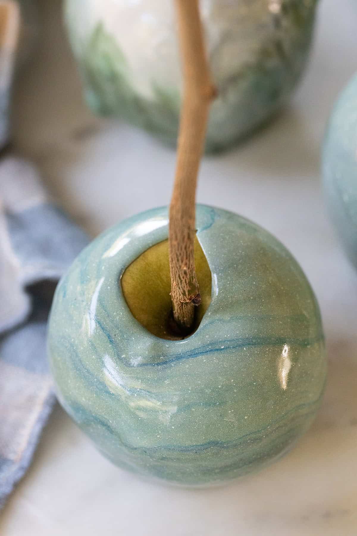 Blue candy apple.