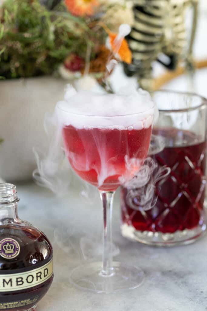 A Spooky Vampire's Kiss Cocktail