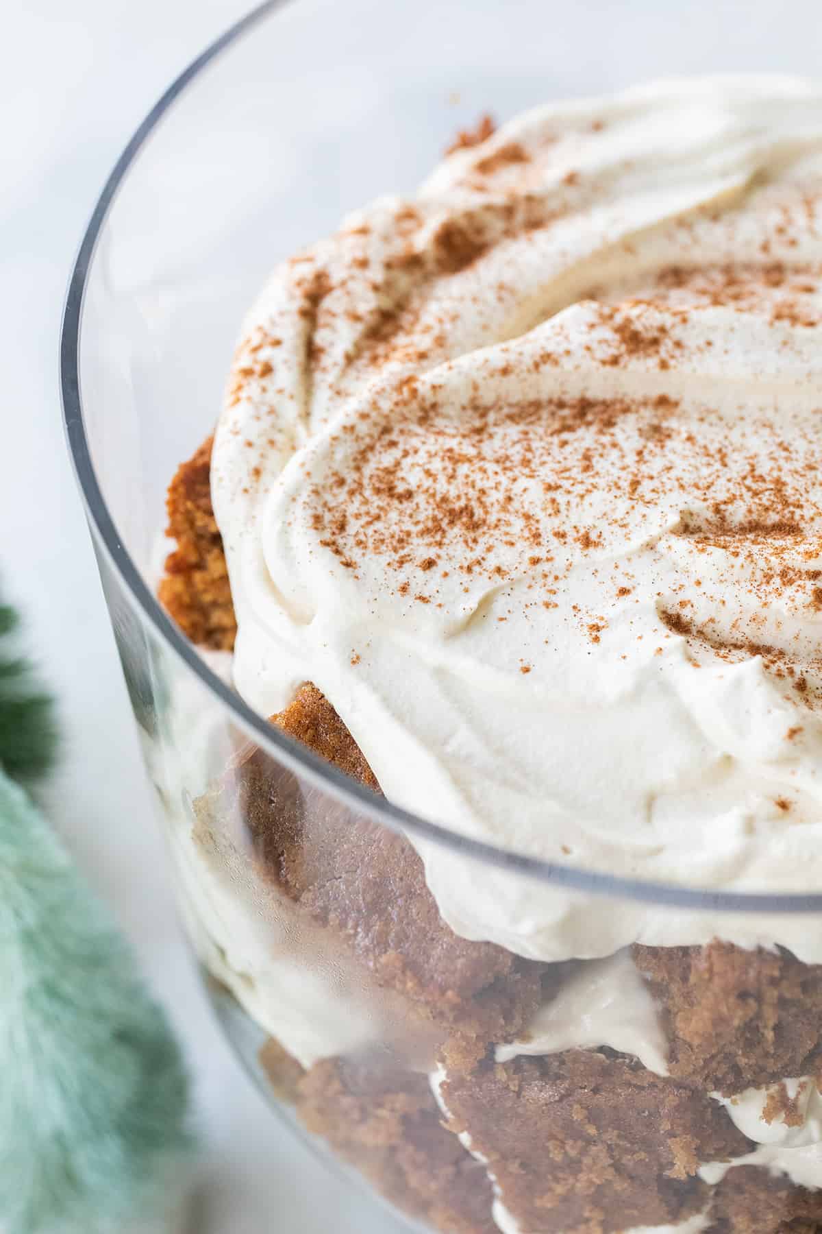 Molasses whipped cream with cinnamon.