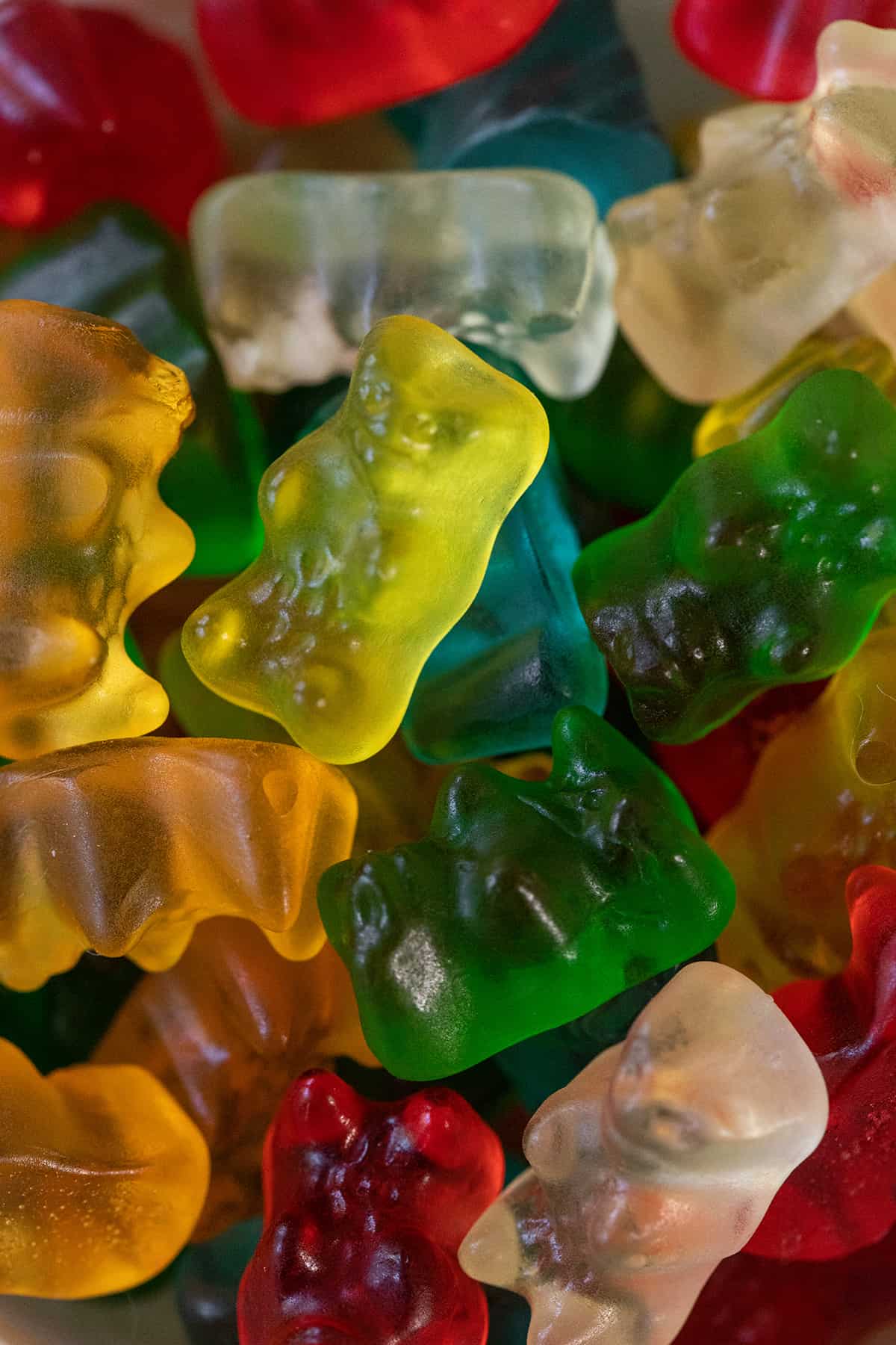 Colorful gummy bears.