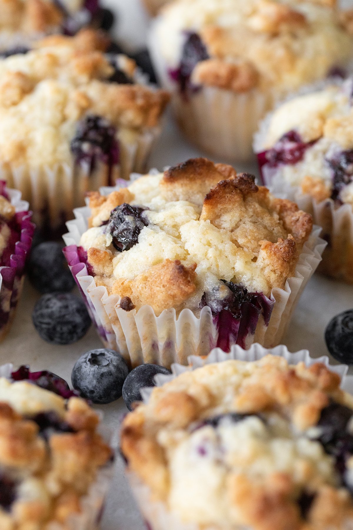 Healthy blueberry banana muffins.