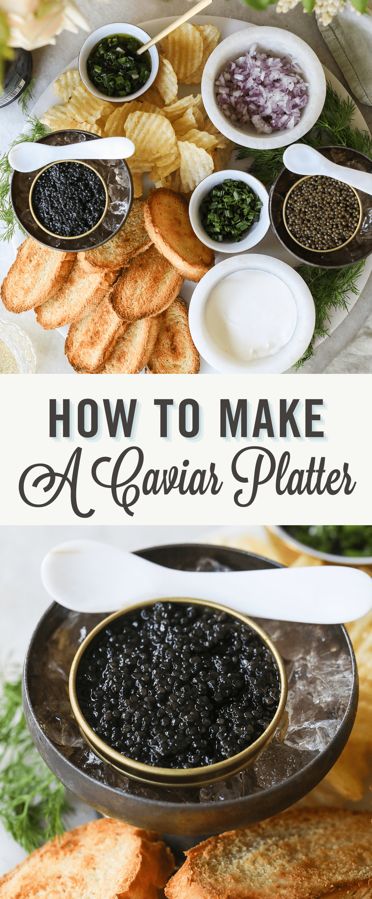 How to make a caviar platter.
