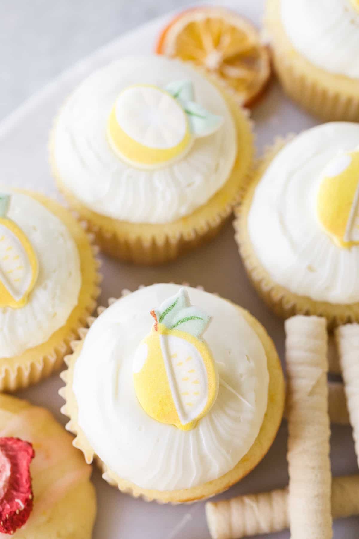 Lemon cupcakes and desserts.