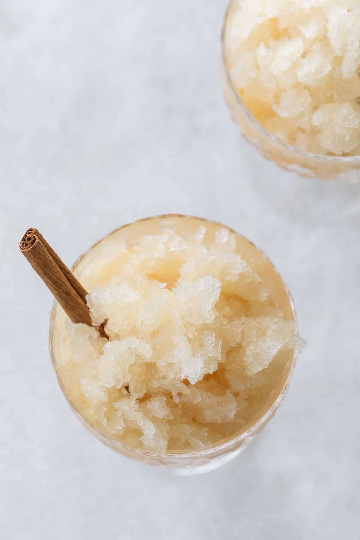 Slushie made with apple cider and spices.