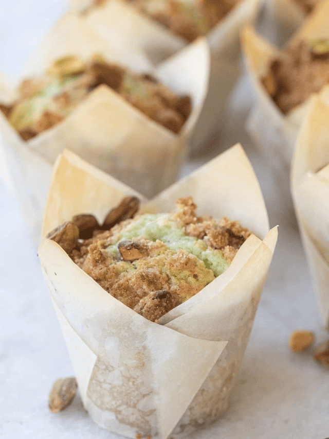 Bakery Style Pistachio Muffins Recipe Story