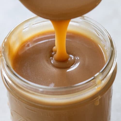 Easy caramel sauce recipe made with four ingredients.