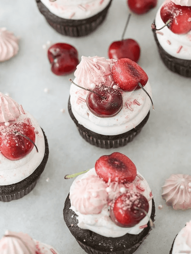 Decadent Chocolate Cherry Cupcakes Story