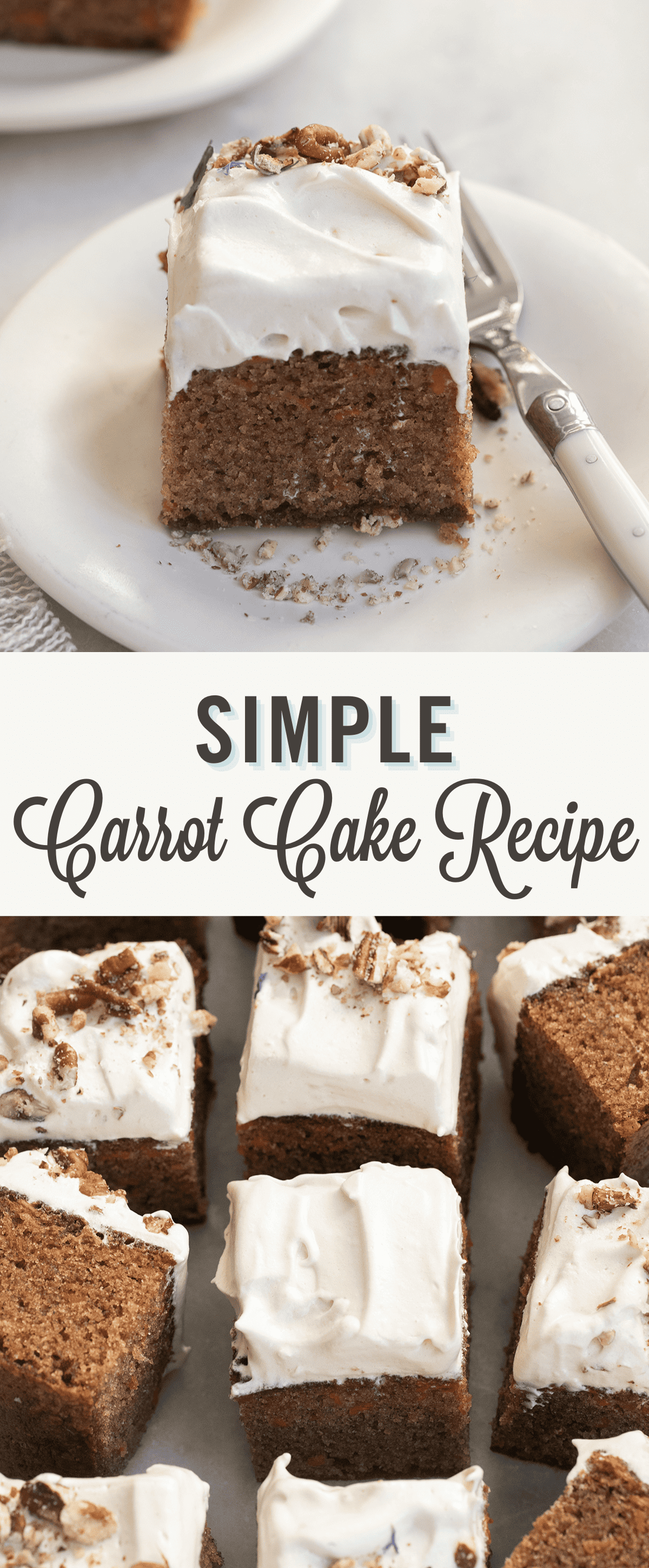 Carrot cake that is simple to make.