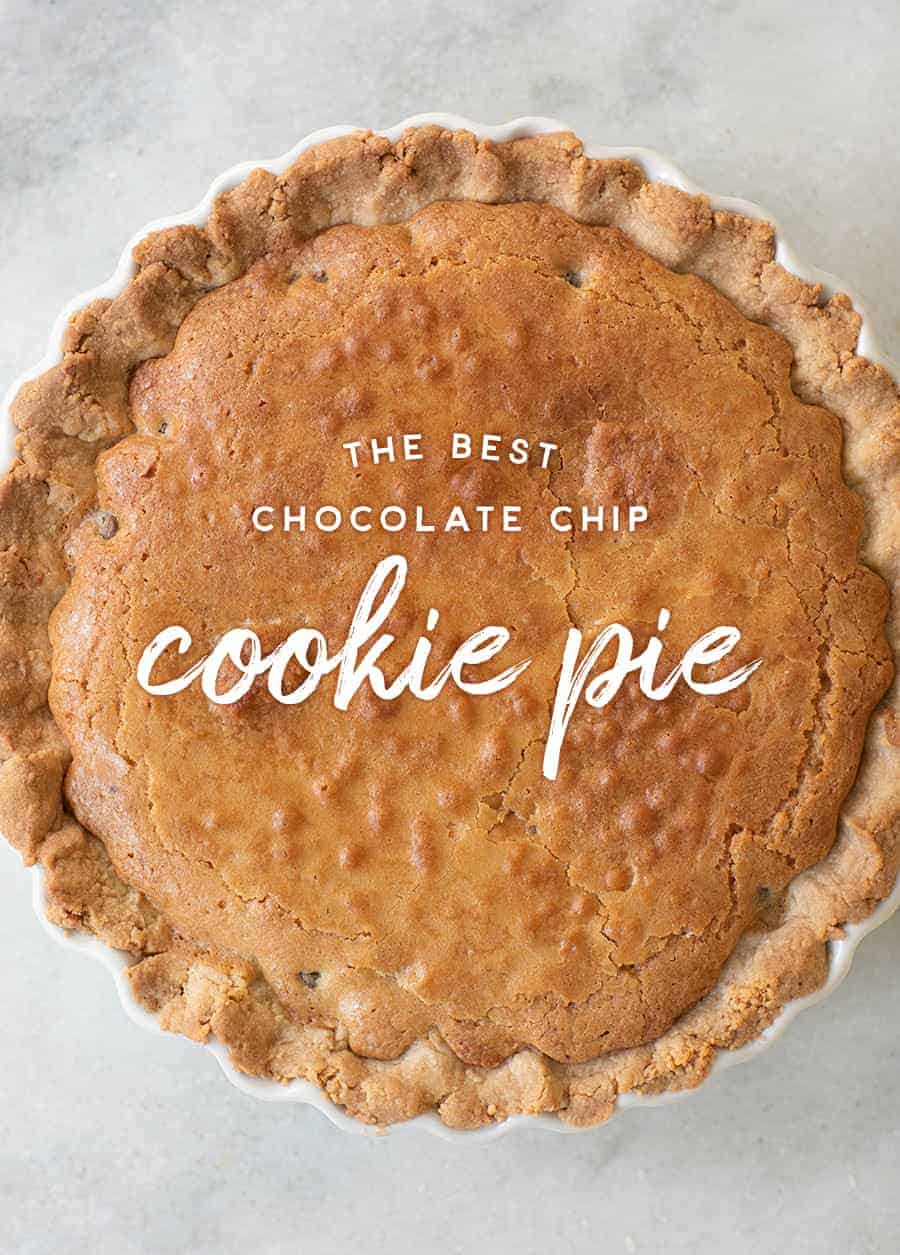 Chocolate chip cookie pie recipe. 