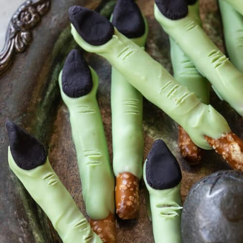 Witch finger pretzels.