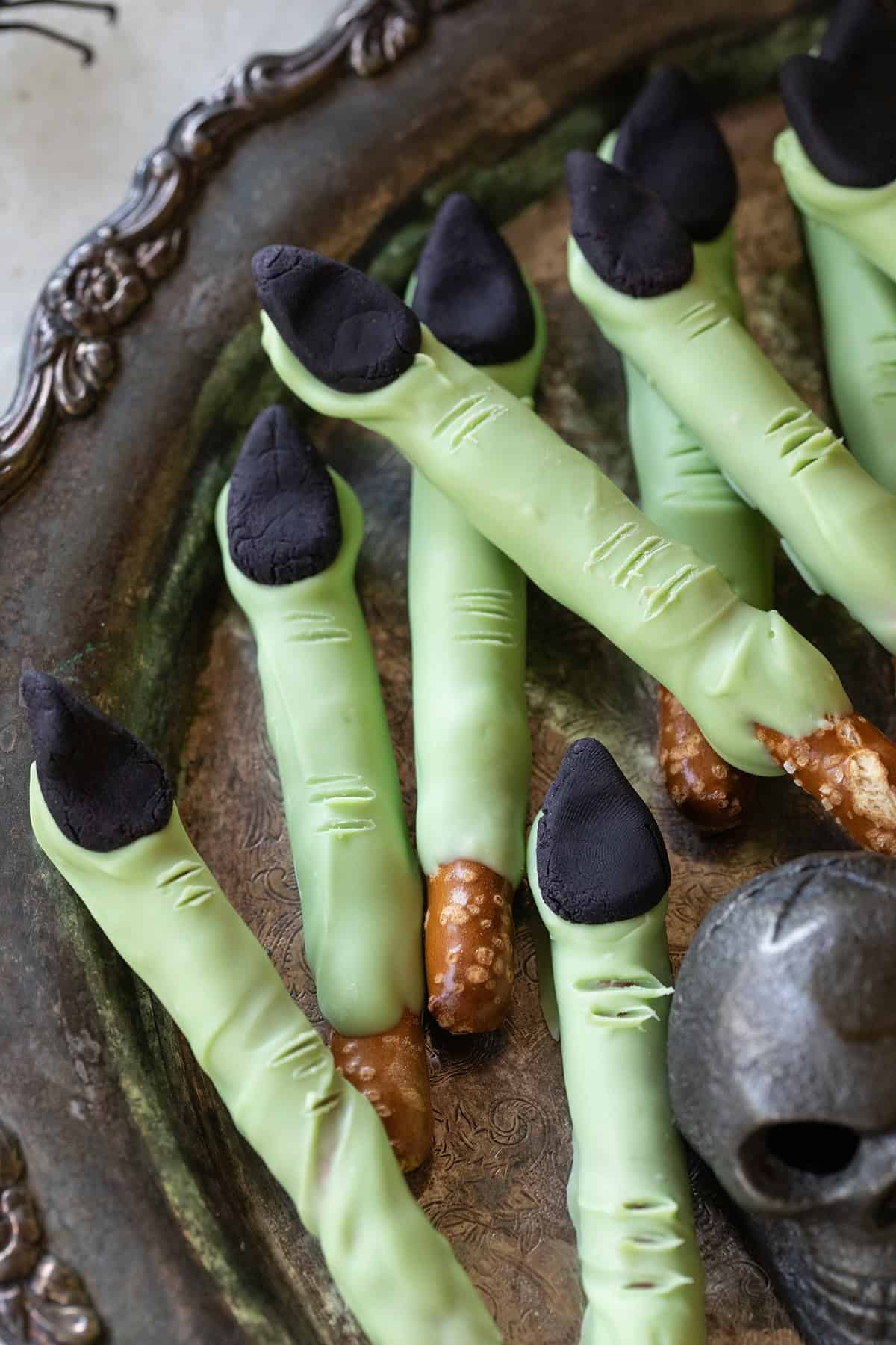 Witch finger pretzels.