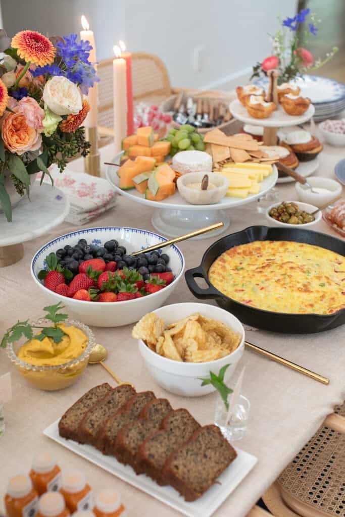 Easy brunch for Mother's Day party.