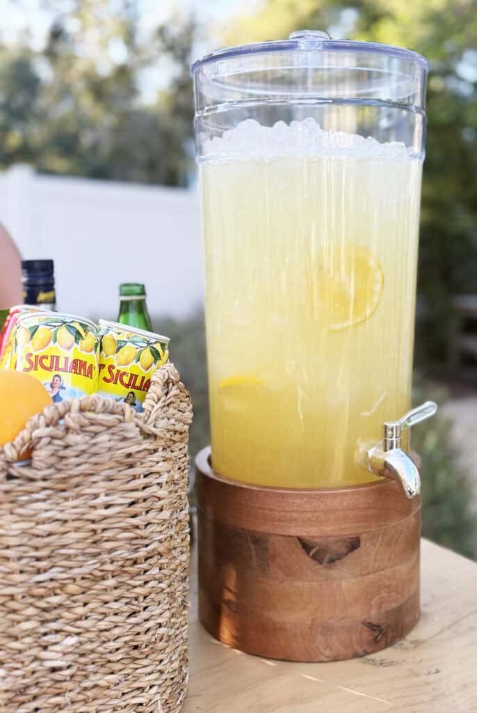 lemon mule cocktail with citrus garnish.